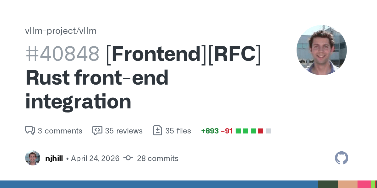 vLLM's Rust Frontend Beats 32 Python Processes With a Single One